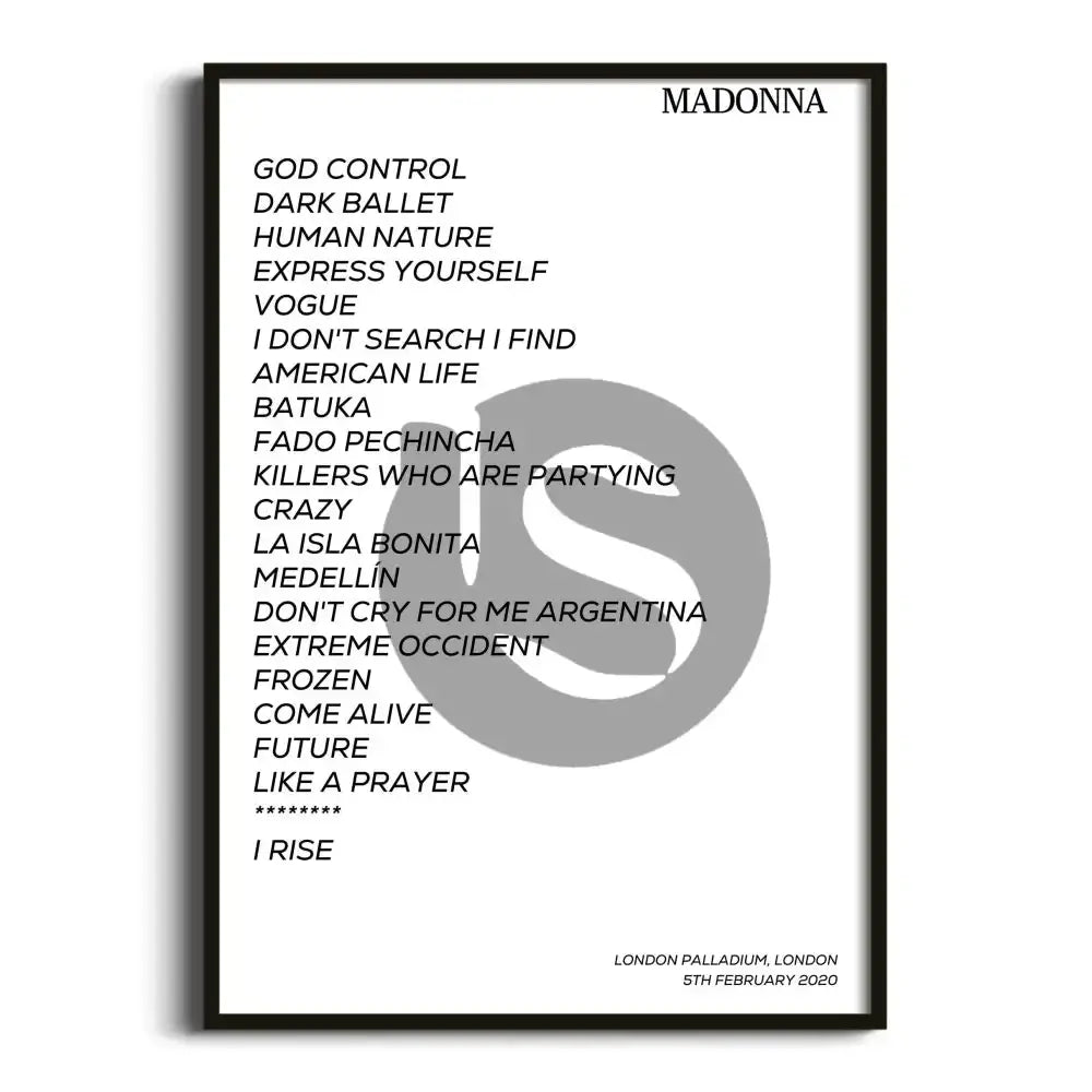 Madonna London 5th February 2020 - Gig Setlist - Setlist