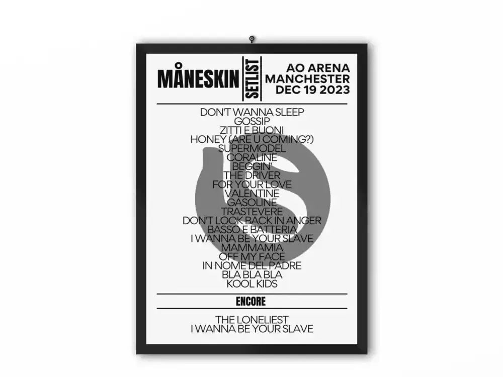 Maneskin Setlist Manchester December 19 2023 - Setlist