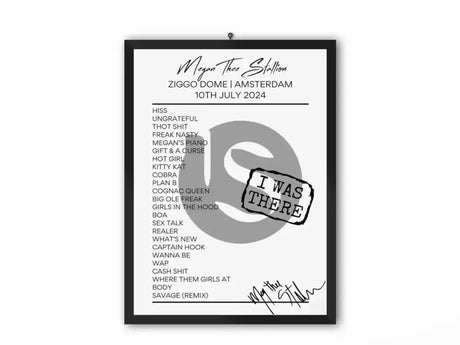 Megan Thee Stallion Amsterdam July 2024 Setlist Poster - Setlist