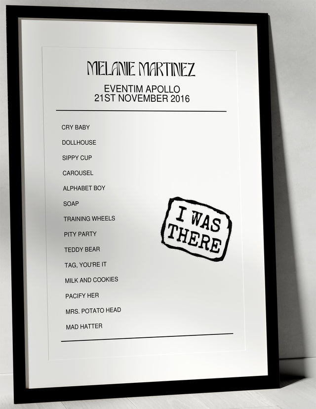 Melanie Martinez 21st November 2016 Eventim Apollo London I Was There - Setlist