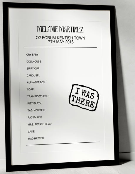 Melanie Martinez 7th May 2016 O2 Forum Kentish Town London I Was There - Setlist