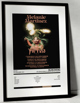 Melanie Martinez The PORTALS Tour OVO Arena Wembley London 9th November 2023 - Setlist Tour Poster - Setlist