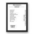 Metallica April 29, 2023 Johan Cruijff ArenA Amsterdam Setlist Poster - Setlist