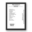 Metallica August 02, 2024 Gillette Stadium Foxborough Setlist Poster - Setlist