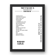 Metallica August 04, 2023 MetLife Stadium East Rutherford Setlist Poster - Setlist