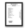 Metallica August 25, 2023 SoFi Stadium Inglewood Setlist Poster - Setlist