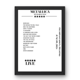 Metallica June 09, 2024 Olympiastadion Helsinki Setlist Poster - Setlist