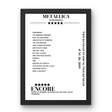 Metallica June 20, 2019 Twickenham Stadium Twickenham Setlist Poster - Setlist