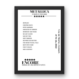 Metallica June 26, 2022 Val de Moine Clisson Setlist Poster - Setlist