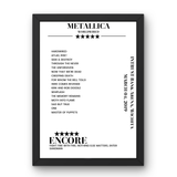 Metallica March 04, 2019 INTRUST Bank Arena Wichita Setlist Poster - Setlist