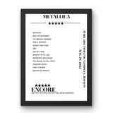 Metallica May 29, 2022 Harvard Athletic Complex Boston Setlist Poster - Setlist