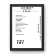 Metallica May 29, 2024 Ippodromo Snai La Maura Milan Setlist Poster - Setlist