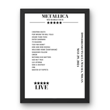 Metallica May 29, 2024 Ippodromo Snai La Maura Milan Setlist Poster - Setlist