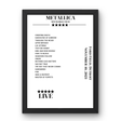 Metallica November 10, 2023 Ford Field Detroit Setlist Poster - Setlist