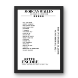 Morgan Wallen September 05, 2024 The OVO Hydro Glasgow Setlist Poster - Setlist