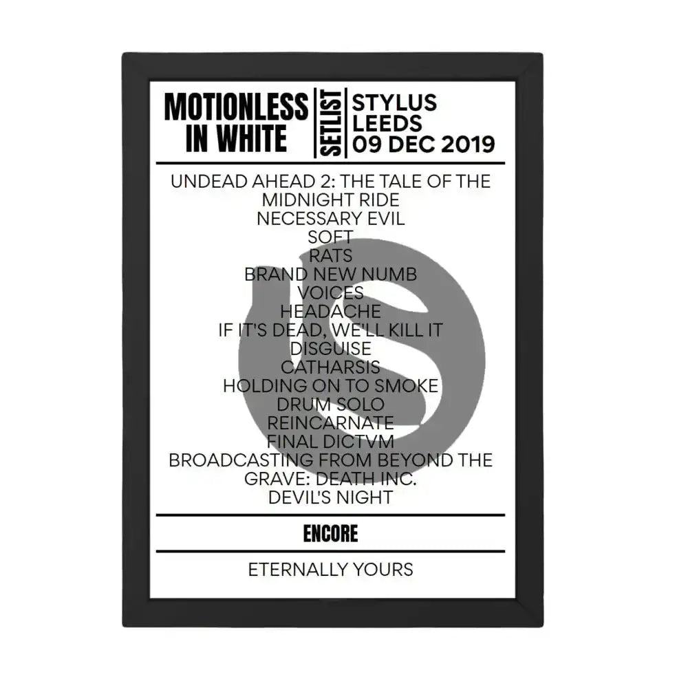 Motionless In White 09 - 12 - 2019 - Leeds Setlist - Setlist