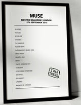 Muse 11th September 2015 Electric Ballroom London - Alternate - Setlist