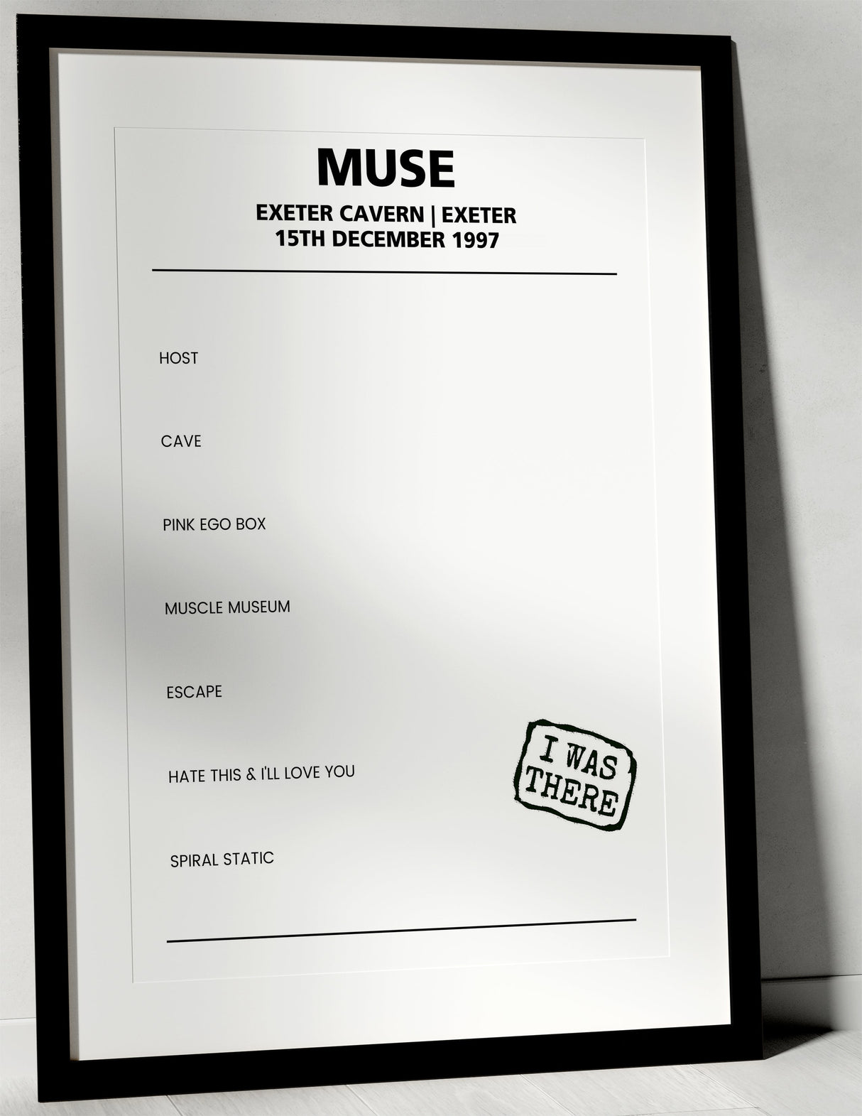 Muse 15th December 1997 Exeter Cavern Exeter - Alternate - Setlist