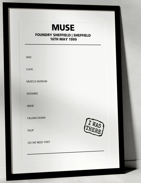 Muse 16th May 1999 Foundry Sheffield Sheffield - Alternate - Setlist