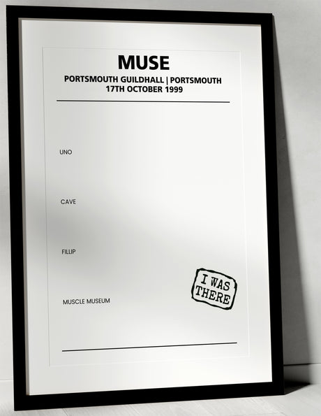 Muse 17th October 1999 Portsmouth Guildhall Portsmouth - Alternate - Setlist