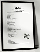 Muse 1st October 2023 The O2 Arena London - Alternate - Setlist