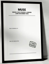 Muse 22nd December 2003 Maida Vale Studios London - Alternate - Setlist