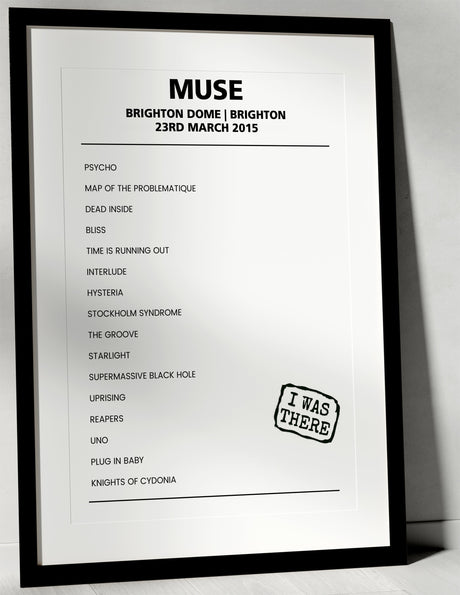 Muse 23rd March 2015 Brighton Dome Brighton - Alternate - Setlist