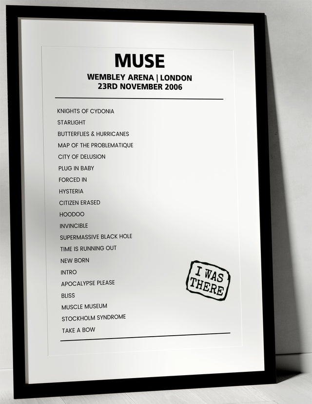 Muse 23rd November 2006 Wembley Arena London - Alternate - Setlist