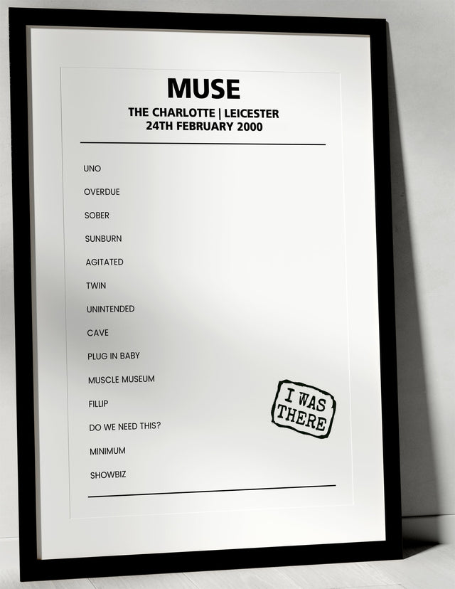 Muse 24th February 2000 The Charlotte Leicester - Alternate - Setlist