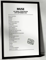 Muse 29th September 2023 AO Arena Manchester - Alternate - Setlist