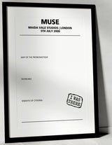 Muse 5th July 2006 Maida Vale Studios London - Alternate - Setlist