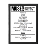 Muse Glasgow March 16, 2015 Replica Setlist - Setlist