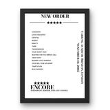 New Order November 10, 2005 Carling Academy Brixton London Setlist Poster - Setlist