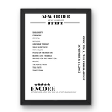 New Order November 24, 2015 Civic Hall Wolverhampton Setlist Poster - Setlist