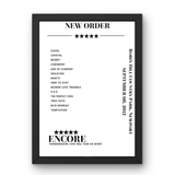 New Order September 08, 2012 Robin Hill Country Park Newport Setlist Poster - Setlist