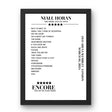 Niall Horan OVO Arena Wembley London 01 March 2024 Setlist Poster - Setlist