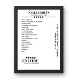 Niall Horan Utilita Arena Cardiff Cardiff 04 March 2024 Setlist Poster - Setlist