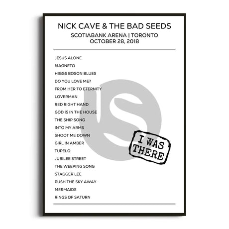 Nick Cave & The Bad Seeds Skeleton Tree Tour Posters Setlists