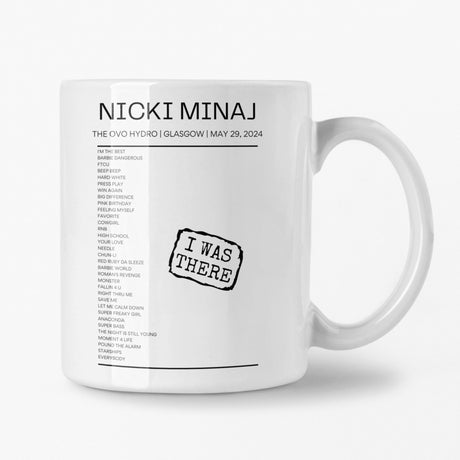 Nicki Minaj The OVO Hydro Glasgow May 29, 2024 Replica Setlist Mug - Setlist