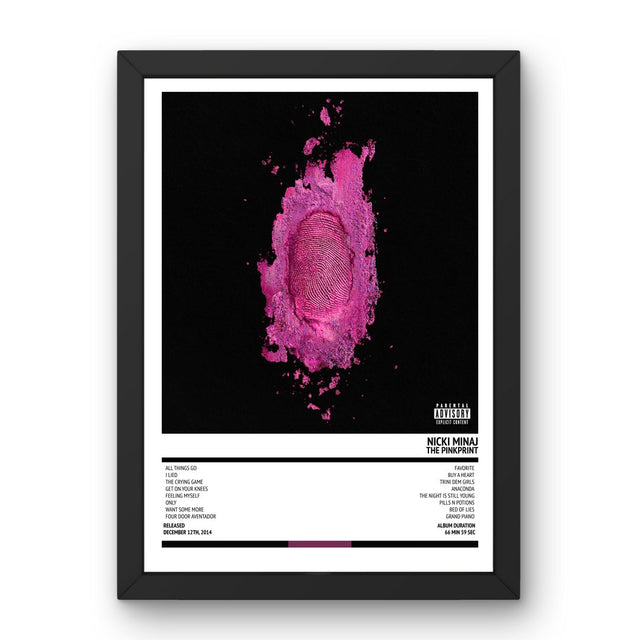 Nicki Minaj - The Pinkprint (2014) Poster - Setlist