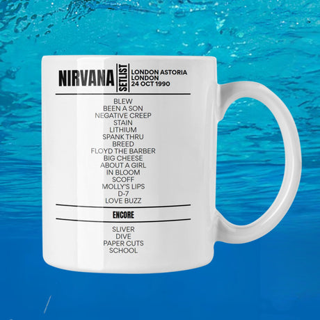 Nirvana London October 24, 1990 Replica Setlist Mug - Setlist