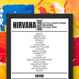 Nirvana Reading Festival 1992 Replica Setlist - Setlist