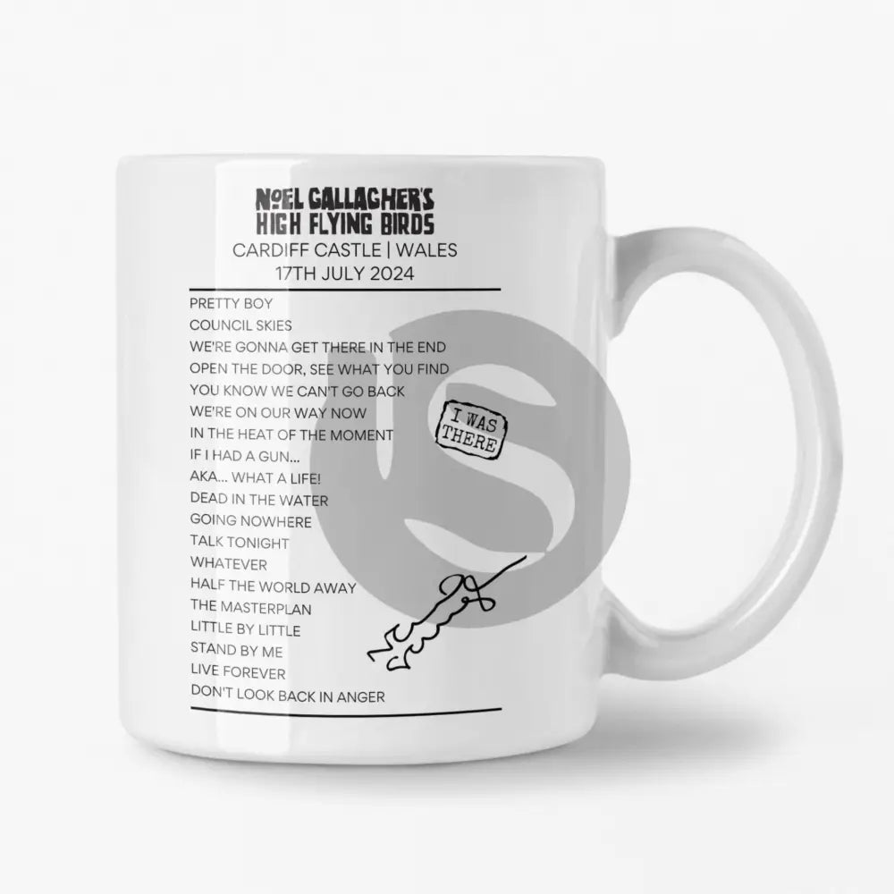 Noel Gallagher's High Flying Birds Cardiff July 2024 Setlist Mug - Setlist