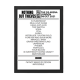 Nothing But Thieves London October 08, 2021 Setlist Replica - Setlist