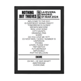 Nothing But Thieves Madrid March 01, 2024 Setlist Replica - Setlist