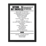 Nothing But Thieves Wiesbaden February 20, 2024 Setlist Replica - Setlist