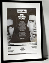 Oasis Be Here Now Estadio Luna Park Buenos Aires 17th March 1998 - Setlist Tour Poster - Setlist