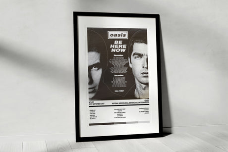 Oasis Be Here Now National Indoor Arena Birmingham 30th September 1997 - Setlist Tour Poster - Setlist