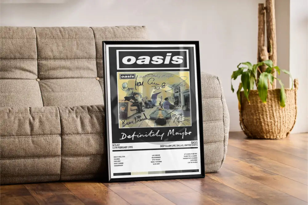 Oasis Definitely Maybe Deep Ellum Live Dallas 11th February 1995 - Setlist Tour Poster - Setlist