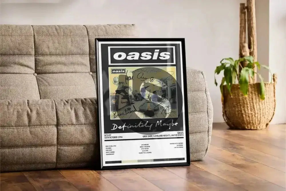 Oasis Definitely Maybe Grog Shop Cleveland Heights 18th October 1994 - Setlist Tour Poster - Setlist